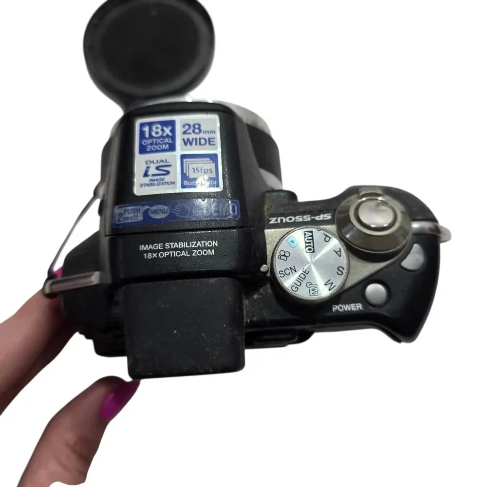 Olympus SP-550UZ 7.1MP Digital Camera 18x Zoom Image Stabilization Black